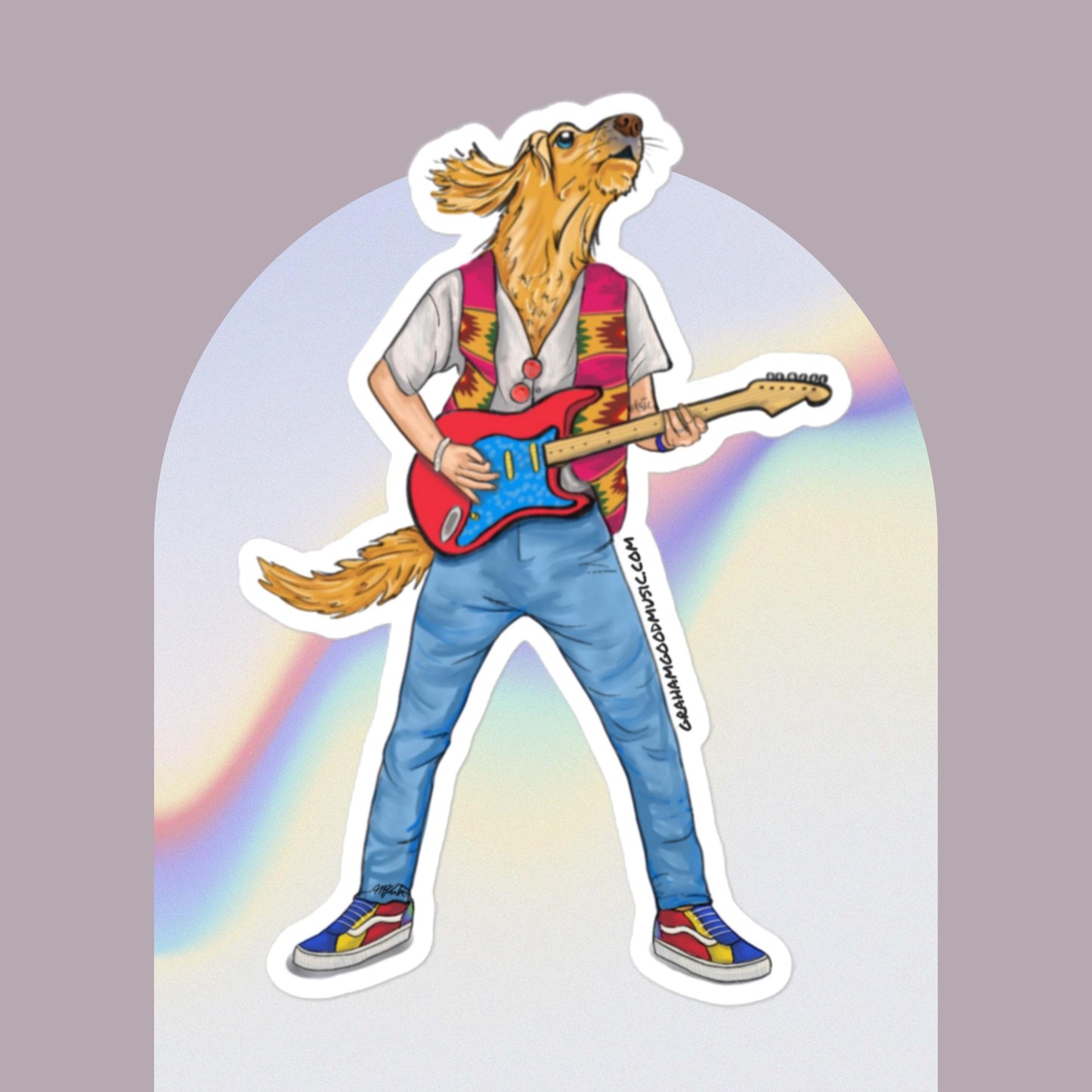 Graham Golden Retriever Sticker